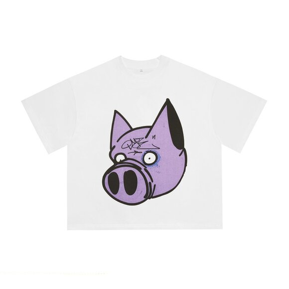Billionaire Short Sleeved Funny Pig Head T Shirt